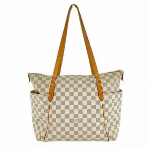 Louis Vuitton White Totally Tote Azur Shoulder Damier Bag